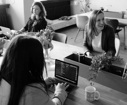 women meeting collaboration computer
